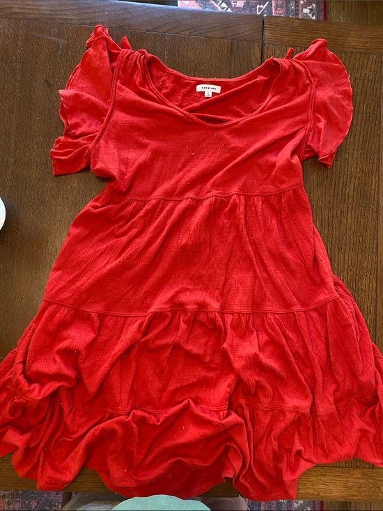 Max Studio Dresses & Skirts - Max Studio Red Tiered Ruffle Casual Dress